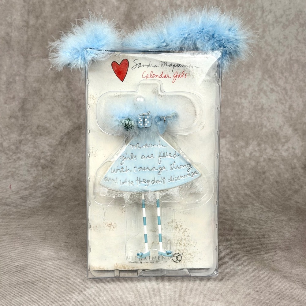 Sandra Magsamen Department 56 Calendar Gals March Ornament Blue Zodiac Gift